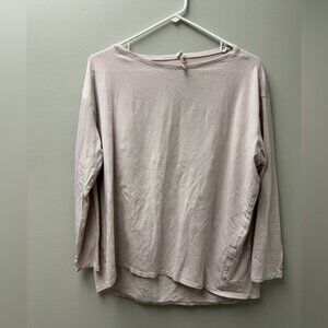 Lululemon‎ Baby Pink Back In Action Long Sleeve Shirt
